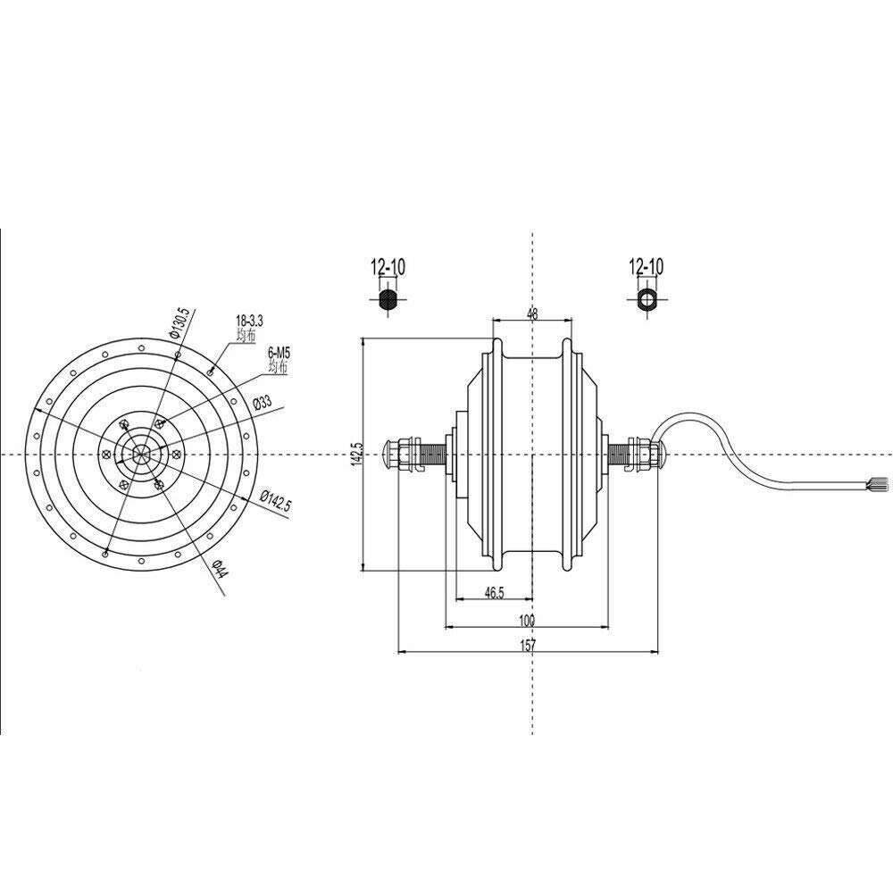 Viribus Kit di Conversione Bici Elettrica 36V 500W Set Mozzo Motore E Viribus Kit di Conversione Bici Elettrica 36V 500W Set Mozzo Motore E