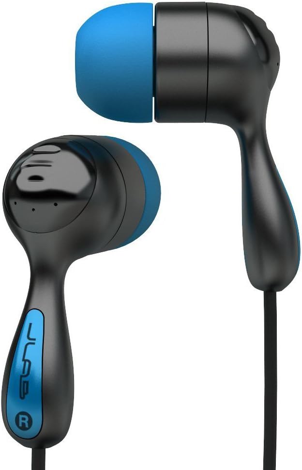 JLab Audio JBuds Hi-Fi Noise-Reducing Ear Buds, Guaranteed for Life - Black/Blue