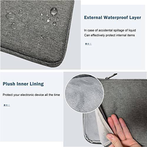 Dreamerx 7-9 Inch Tablet Sleeve Bag Protective Case For Ipad Mini 6/5/4/3/2/1, Samsung Galaxy Tab A7 Lite 8.7/Tab A 8.0/Tab A 8.4/Tab S2 8.0, Fire Hd 8/8 Plus 2020, Acer, Zenpad, Huawei Mediapad, Gray #TOP4
