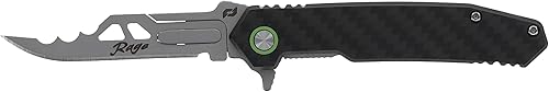 Schrade Delta Class Phantom Enrage 6 con cuchillas reemplazables, asas de fibra de carbono para supervivencia al aire libre, caza