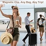 Magnetic Hat Clip 1-Pack - The Light Khaki Hat Clip for Travel on Bag, Magnetic Hat Clips for Bag, and Secure Hat Holder for Travel on Caps & Beach Hats, Vacation Essentials - Image 5