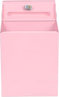 PartyKindom Creative Wall-Mounted Suggestion Box with Lock Convenient Multi-Function Mailbox for Home School Hospital Use Easy Installation Large Capacity for Letters and Documents Iron