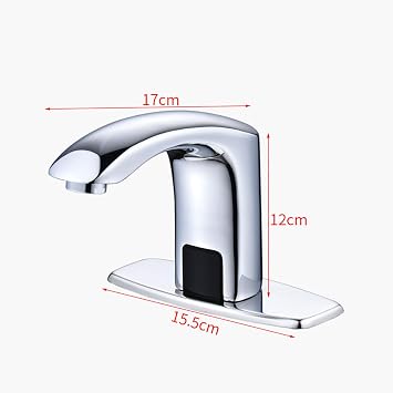 XJTNLB Touchless Basin Tap Chrome Bathroom Sink Taps Mixers Automatic Infrared Sensor Faucet Brass Hot and Cold Water