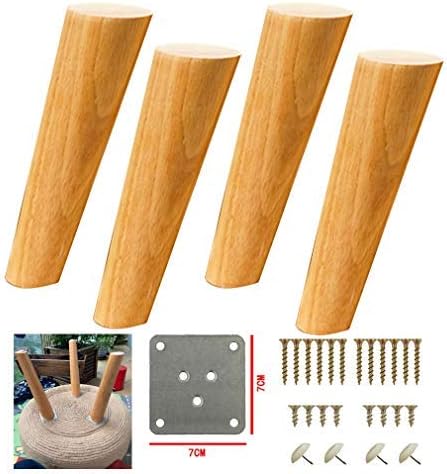 Amazon Co Jp 4個無垢材家具脚 斜めテーパーソファtvテーブル脚 キャビネット交換用脚 ソファ脚用チェストキャビネットdiy家具プロジェクト 取り付けプレート付き サイズ 8cm 3 1in ホーム キッチン