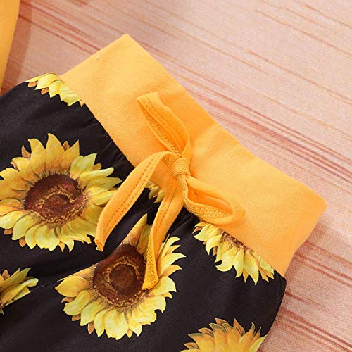 Yvowming Newborn Baby Girl Clothes Infant Baby Ruffle Romper +Pants + Headband 3 Pcs Outfits Set #TOP4