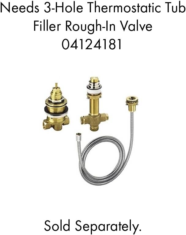 hansgrohe 04132920 Metris C 3 Hole Thermostatic Tub Filler Trim, Rubbed Bronze