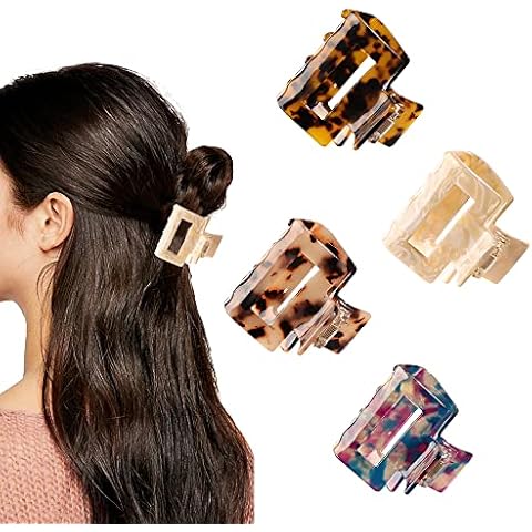 4PCS Stylish Tortoise Hair Claw Clips Cover