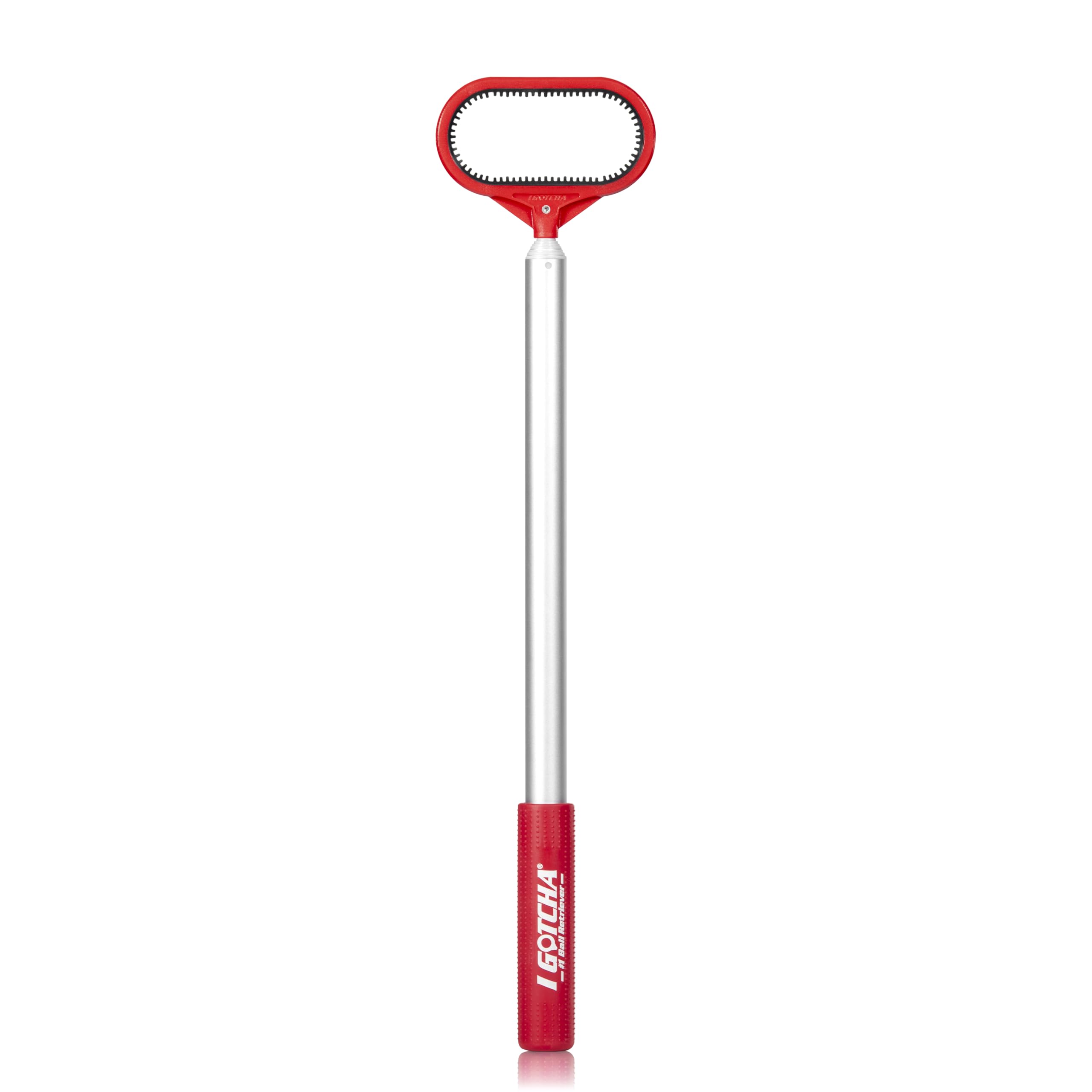 I GOTCHA Unisex Widemouth 14ft Golf Ball Retriever, Silver And Red