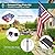 Yard Flag Pole for Outside House in Ground - 8.5 ft Tangle Free Stainless Steel Flagpole with 2 Anti-Tip Prong Base,Portable Flag Pole kit with 3x5 American Flag for Outdoor RV Camper,Black
