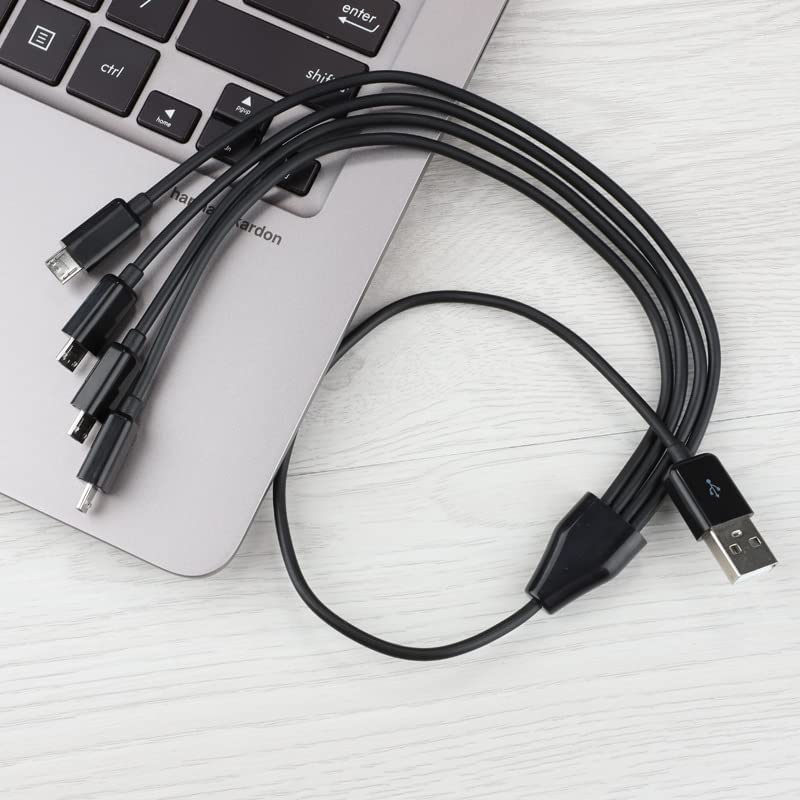 Cavo di ricarica multi micro USB, 4 in 1 USB maschio a 4 micro USB maschio, cavo di ricarica rapida (bianco 0,5 m