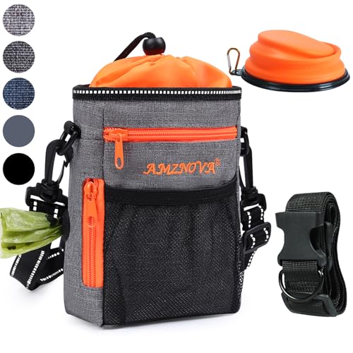 Dog Treat Trainning Pouch, Multi-Purpose & Portable Puppy Treat Bag, Adjustable Waistband & Poop Bag Dispenser for Walking, Hiking,Heather Grey Dog Treat Trainning Pouch, Multi-Purpose & Portable Puppy Treat Bag, Adjustable Waistband & Poop Bag Dispenser for Walking, Hiking,Heather Grey
