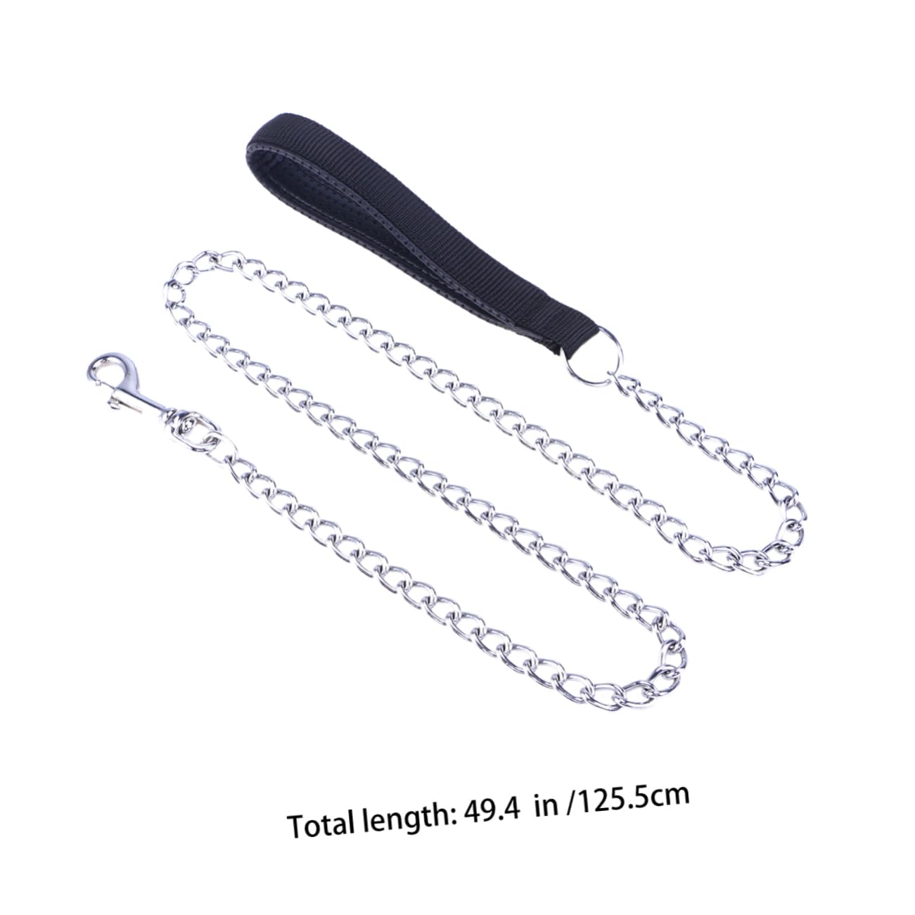 POPETPOP Dog Traction Rope for Pets Durable Iron Leash with Superior Control Comfortable Grip No Tangle Design for Walking Training Dogs Black