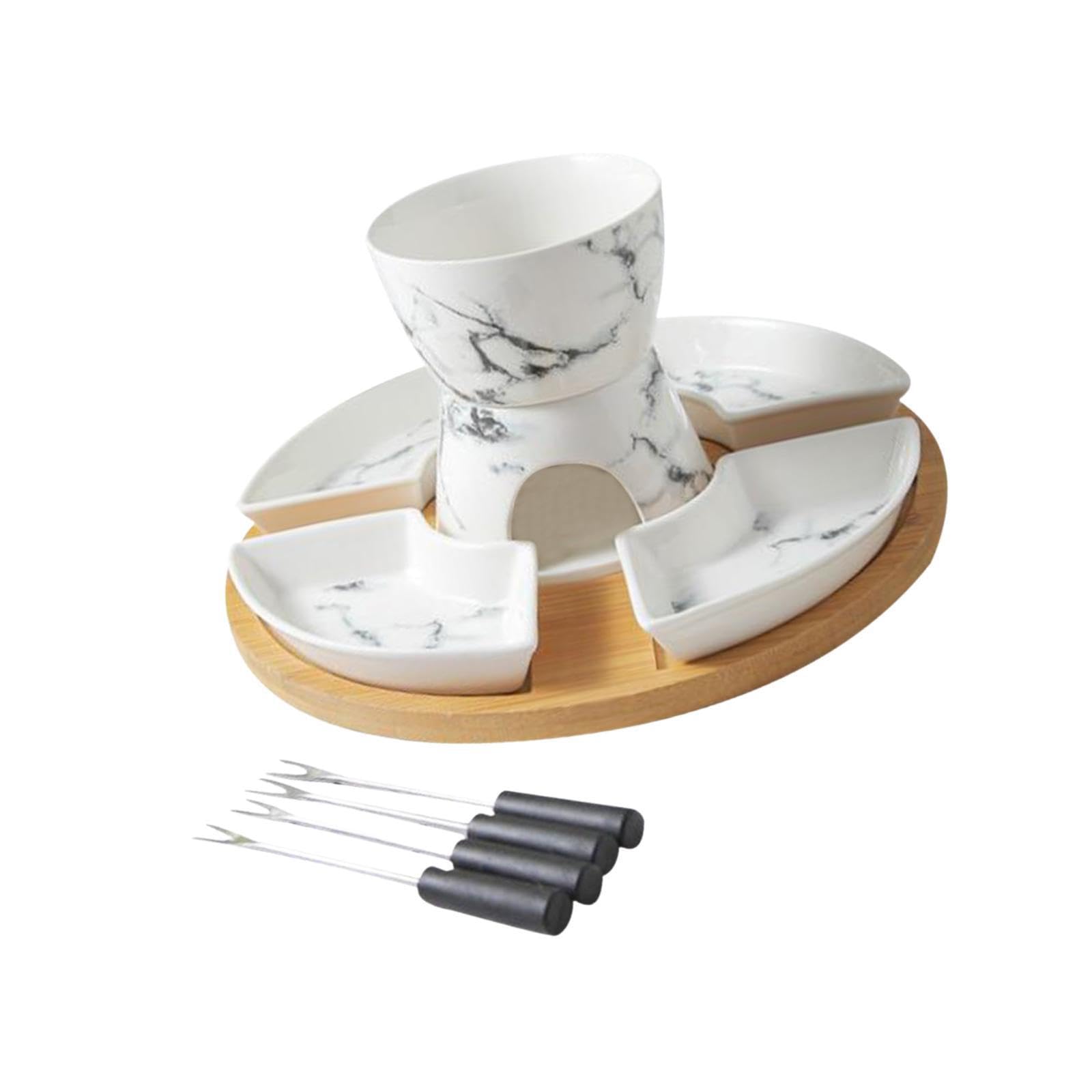 Keramik Butterwärmer, Schokoladenfonduetopf, Geschenk für Fondue Liebhaber zum Schmelzen von Schokolade und Käse, glatte Oberfläche, leicht zu