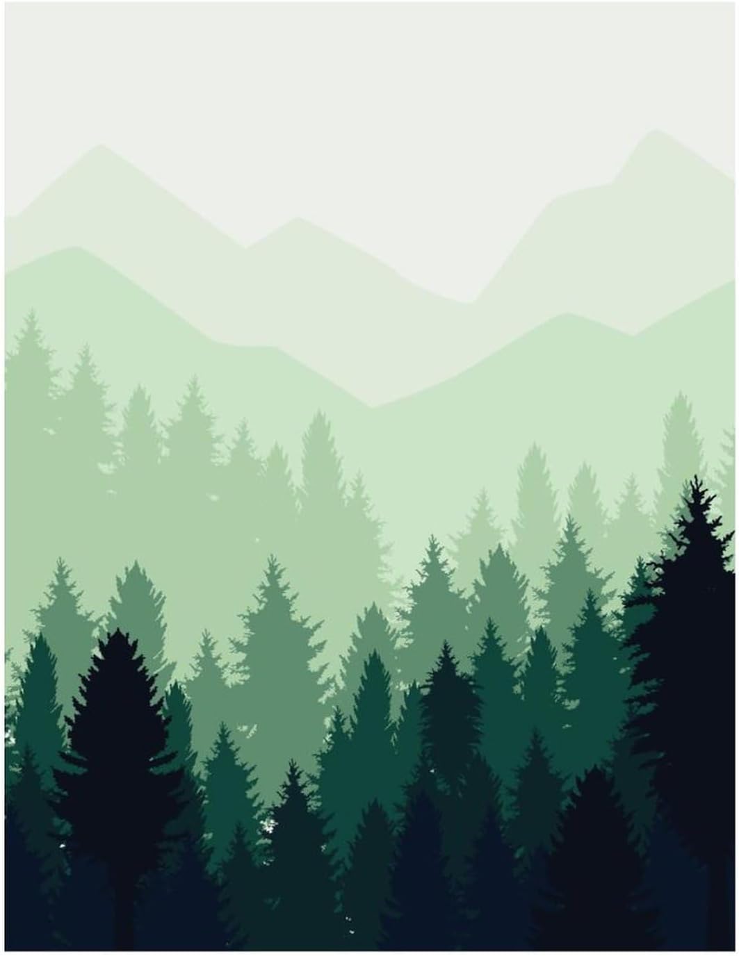 Forest Landscape Diamond 5D Painting Kits with Frame DIY Full Round Drill Gem Art Crafts for Home Wall Decor 16 X 20in White Wood 40 * 50cm