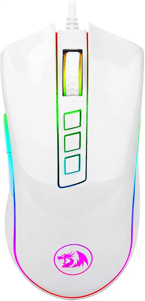 Mouse Gamer Redragon Cobra M711W RGB (10000 DPI/Pixart PMW3325) - Branco