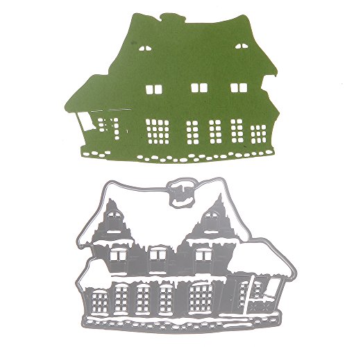 Vipe Paper Craft Cutting Dies Stencil Metal Mold for DIY Scrapbook Album Paper Card Decoration-02 (Villa) - Thumbnail 2