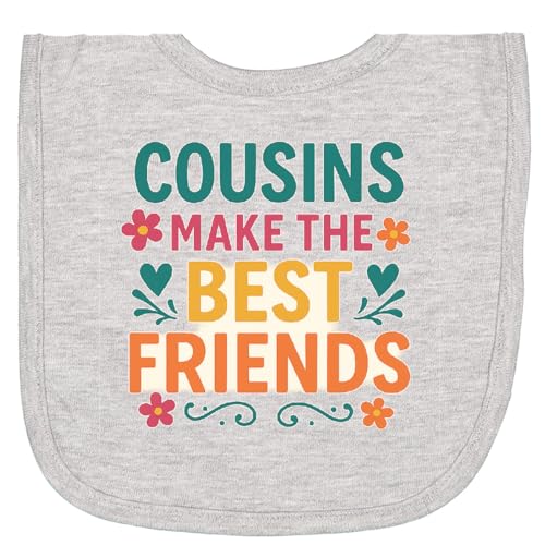 inktastic Cousins Make the Best Friends Multi-color Newborn Bib