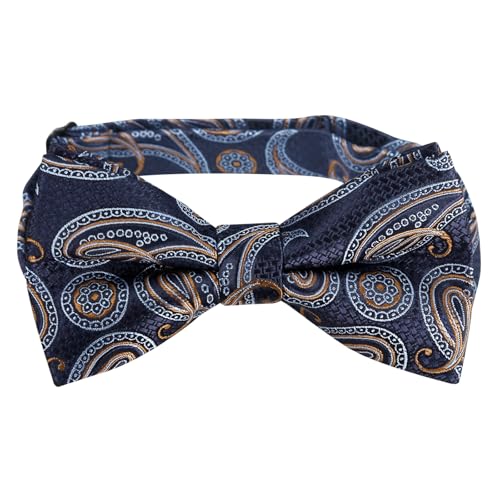 Image of Alizeal Mens 4pcs Vintage Paisley Bow Tie Set