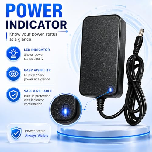 Image of 5V 3A AC /DC Power Adapter Supply Charger for Arduino Projects, Router, Modem, LCD Monitor, CCTV Camera, LED Strip, Tablet & Electronic Devices (220V AC Input, Black)