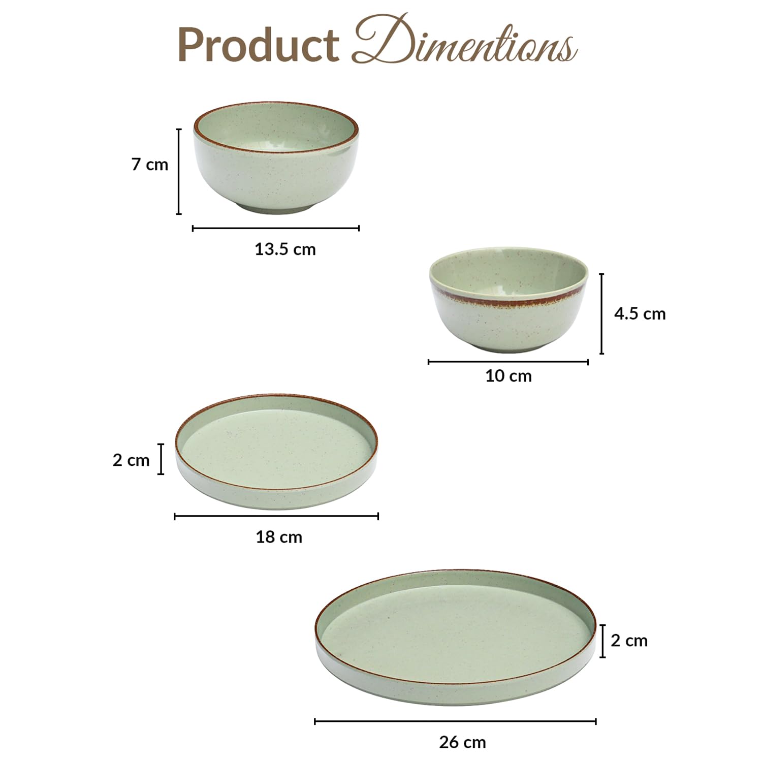 MARKET 99 Plato Dinner Set - 20 Pcs Rusty Green -6