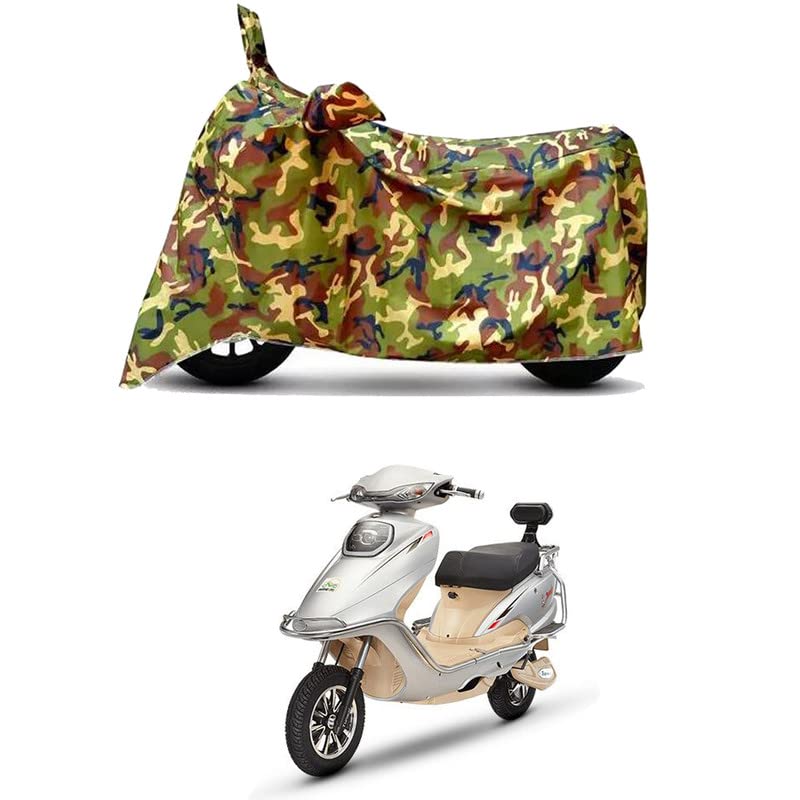 Image of Waterproof 100% PVC Coated Bike Scooty Two Wheeler Body Cover Compatible for Tunwal Sport 63 Mid /UV-Rays /Heat Protection /Birds Dropping /Scratchproof /Dust Proof [6X6 Jungle Print]