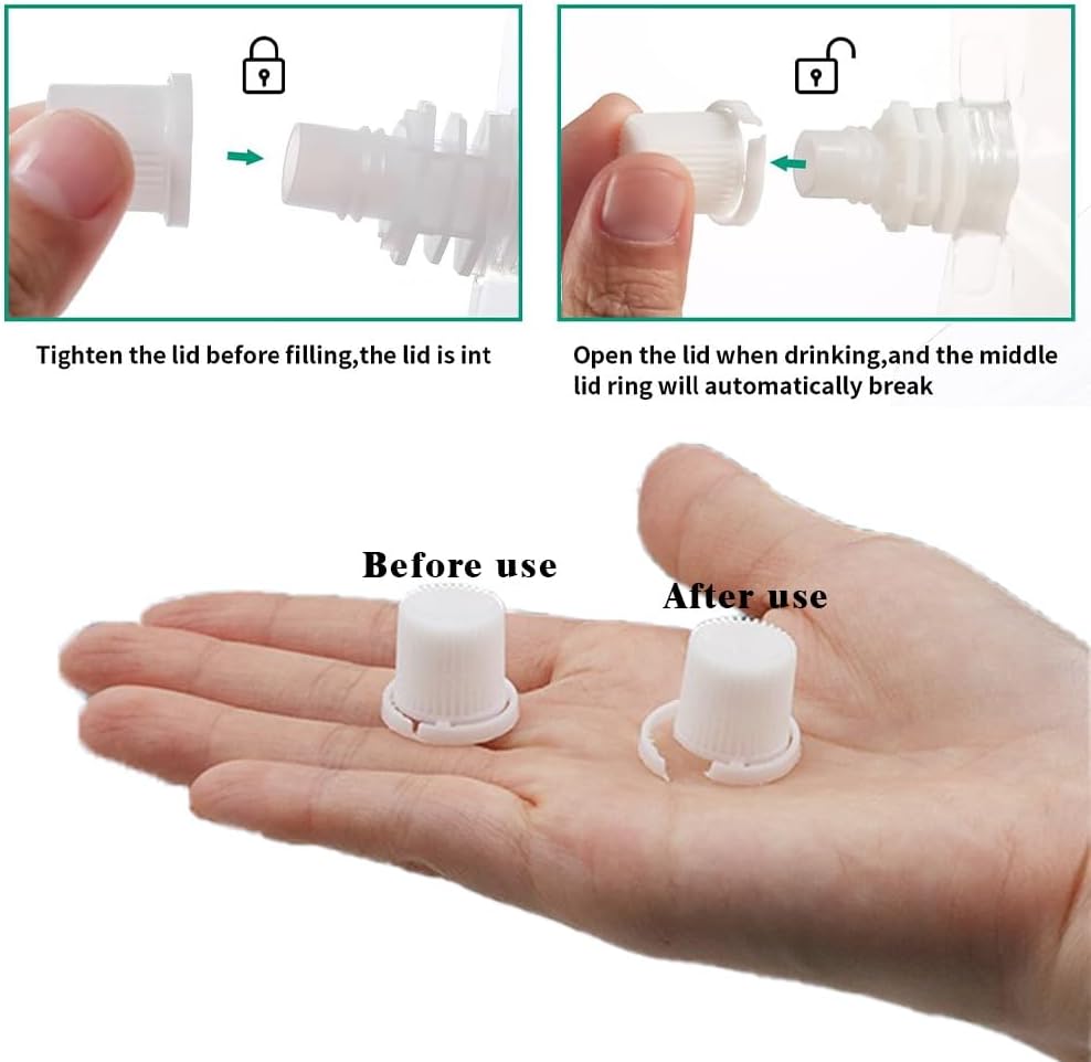 16Pack Plastic Flasks - Reusable, Leak-Proof for Travel, Outdoor