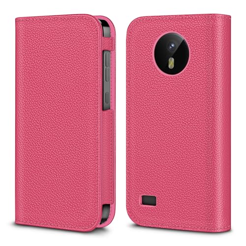 MEDMAX PU Leather Protective Case for Omnipod 5 Lightweight Protective PDM Diabetic Storage Carrying Case with Dexcom G7 Cutout (Magenta)