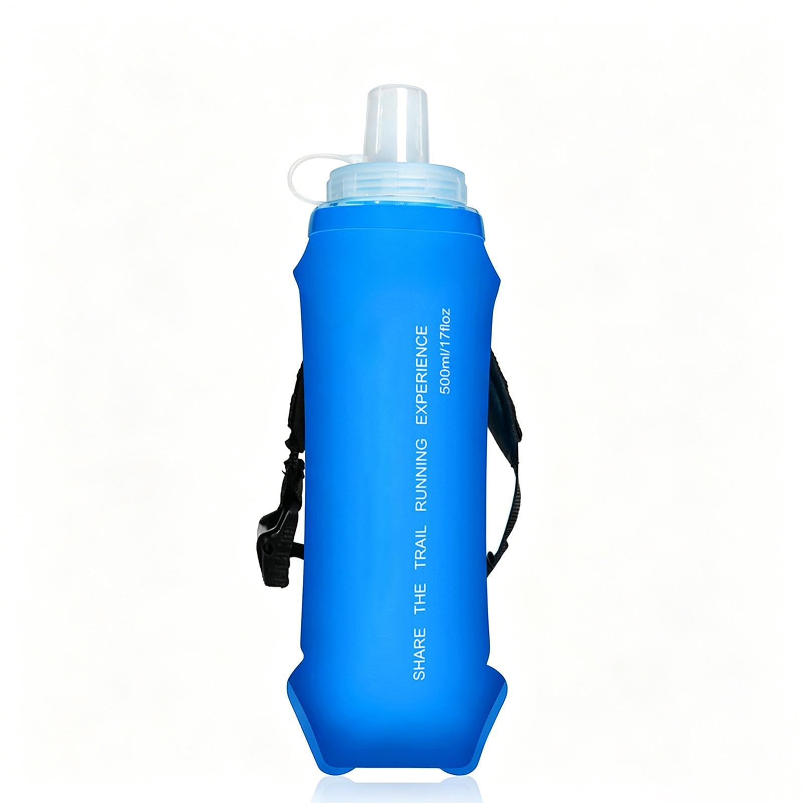 Botella de agua para correr a prueba de fugas con mango de fácil agarre