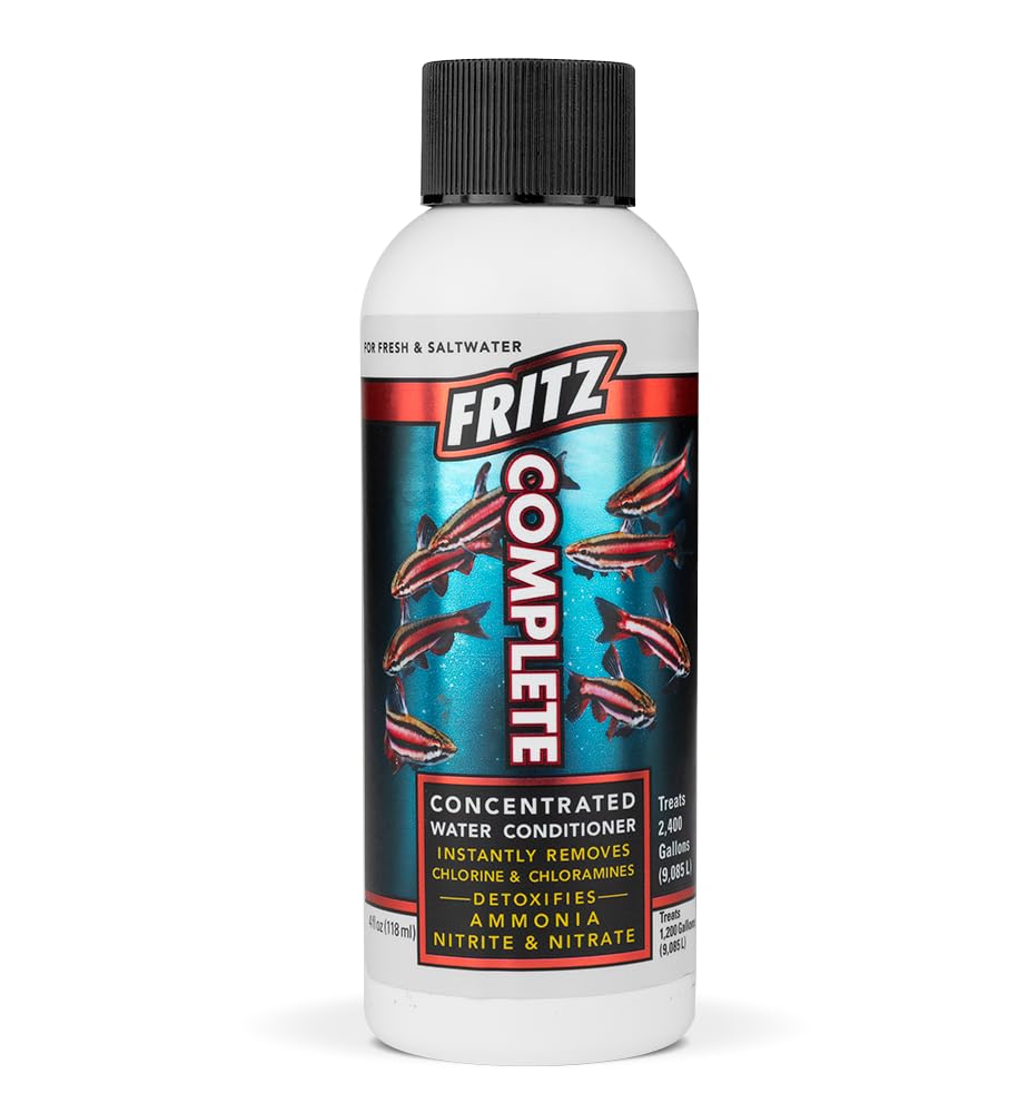 Fritz Aquatics Fritz Complete Dechlorinator | Suitable for Freshwater & Saltwater Aquariums | Water Conditioner for Aquarium | Indian Fish Monsters (IFM) (Size: 118ml (4oz))