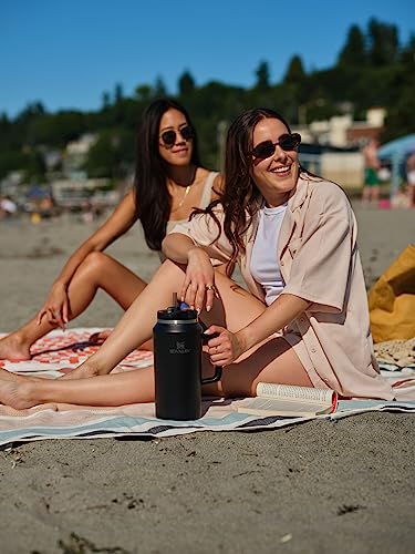 Image of STANLEY Quencher H2.0 Tumbler with Handle & Straw 64 oz | Flowstate 3-Position Lid | Large Capacity for Travel & Sports | Insulated Stainless Steel Cup | BPA-Free | Black