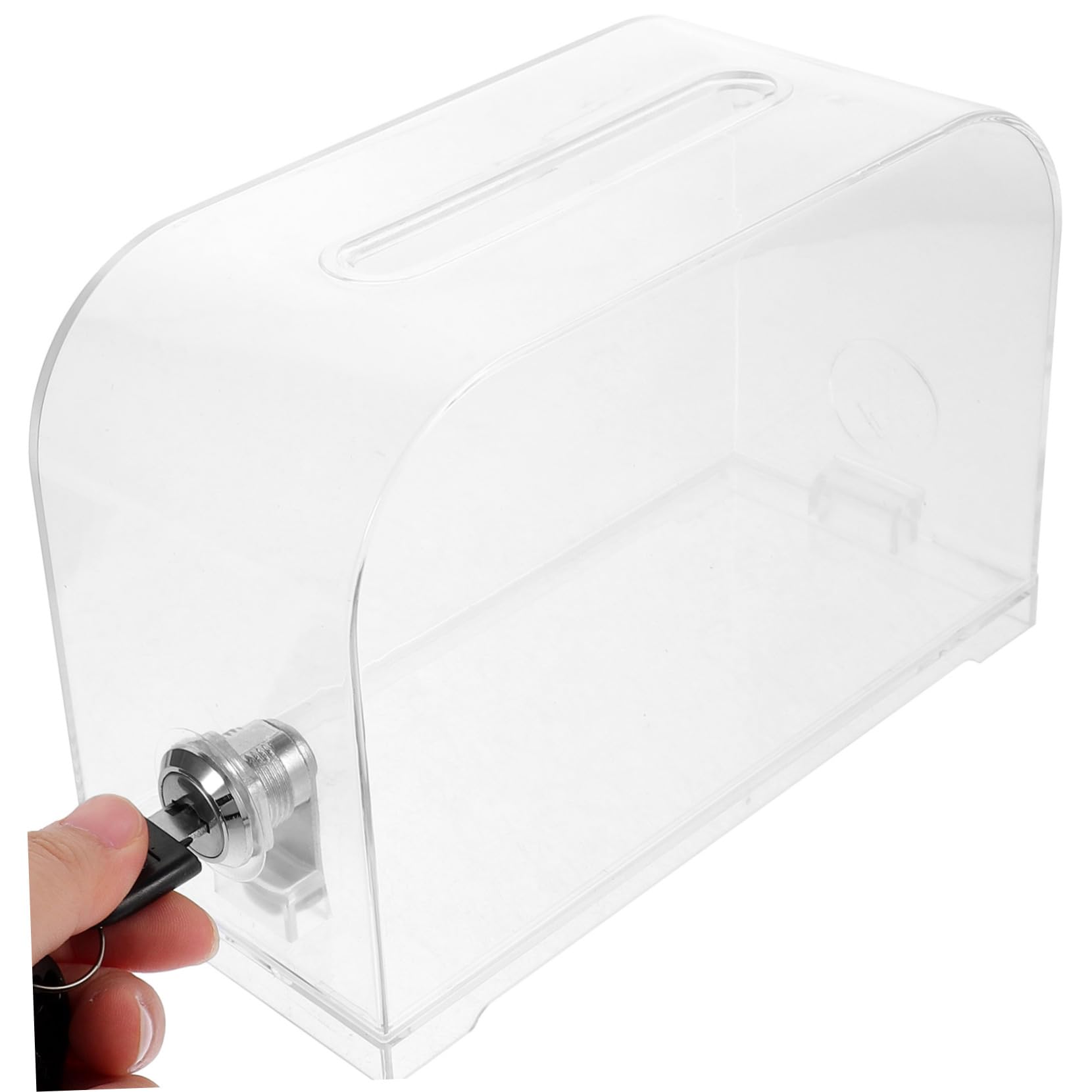 HOMSFOU 3 Stück Visitenkartenhalter aus Hochwertigem Box für Bürokarten Transparente Aufbewahrungslösung für Schreibtisch oder Messestand für Ordentliche Präsentation von Visitenkarten und