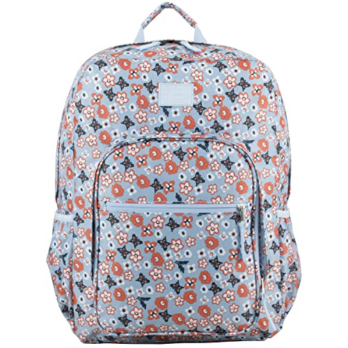 Eastsport Carry On Travel Weekender Backpack with Extra Large Main Compartment, Butterfly Flowers2