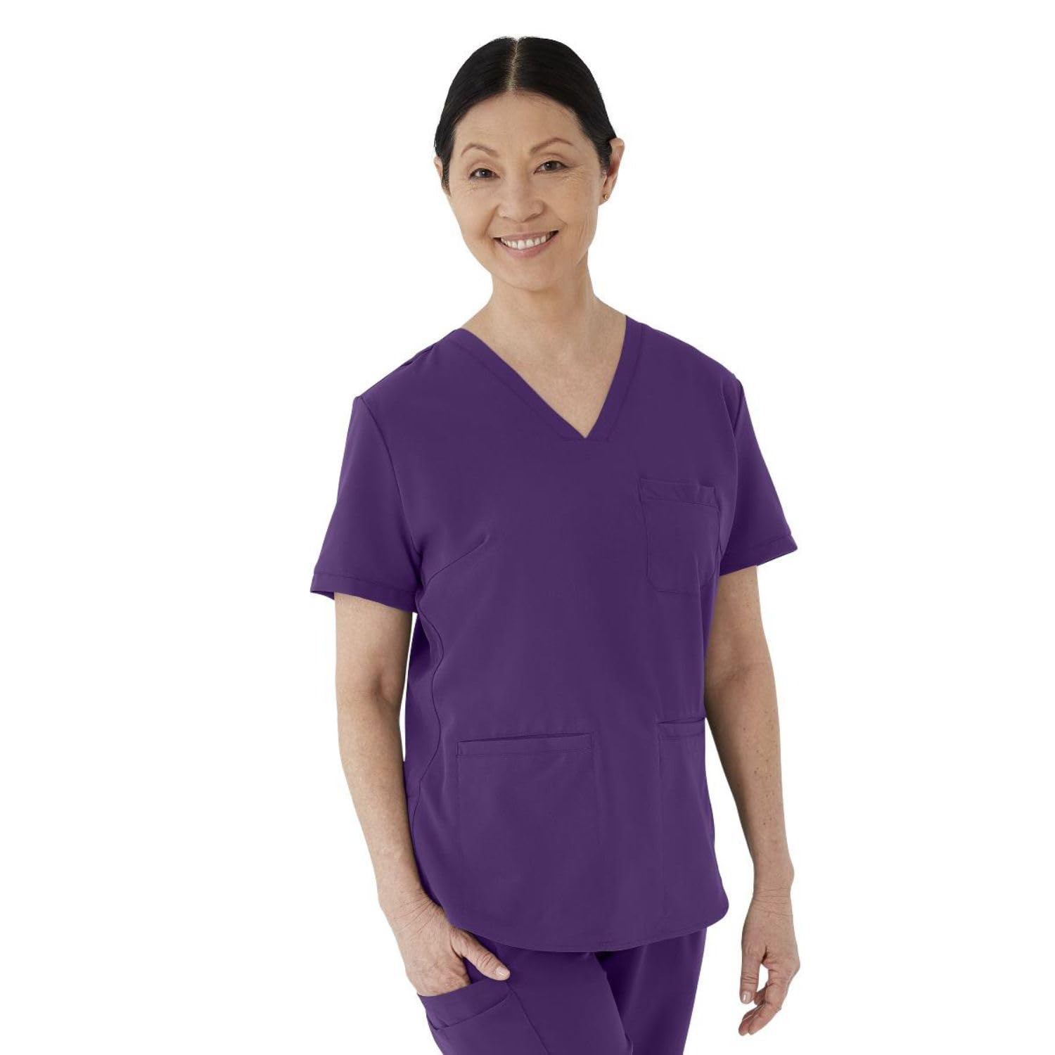 Medline Lexington AVE Women's Scrub Top, Teal, Size Medium, Each