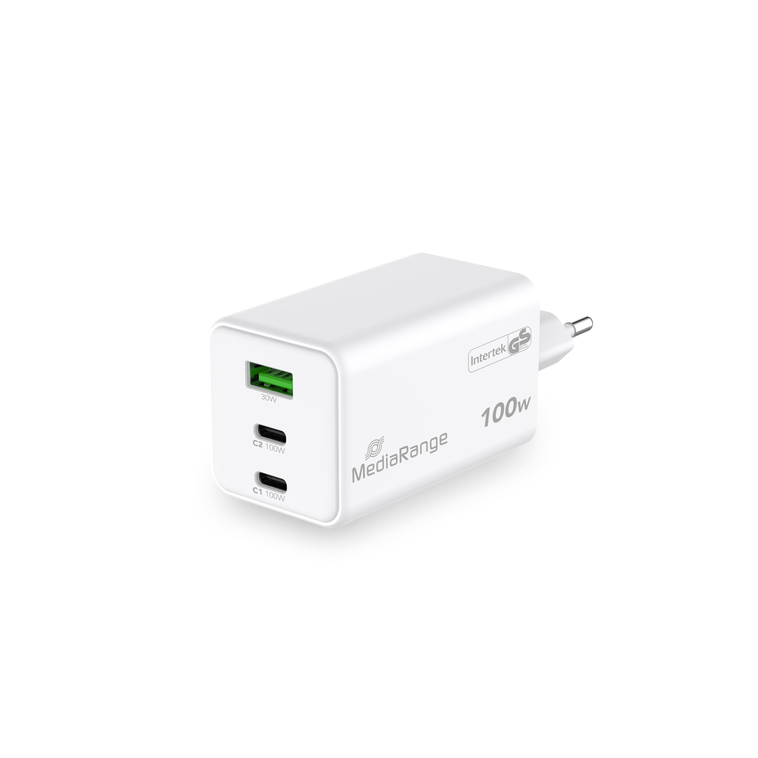 Caricabatterie 100W 3-Port USB-C USB-A bianco