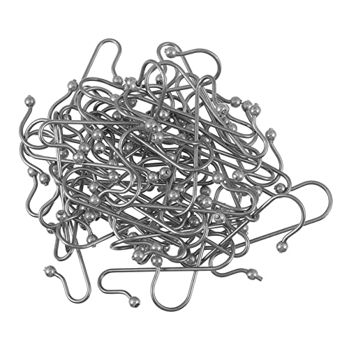 Alipis 50Pcs Xmas Hanging Hooks Creative Art Hooks with Bead Design for Christmas Decorations Strong Load Bearing for Tree Ornaments and Holiday Festivities