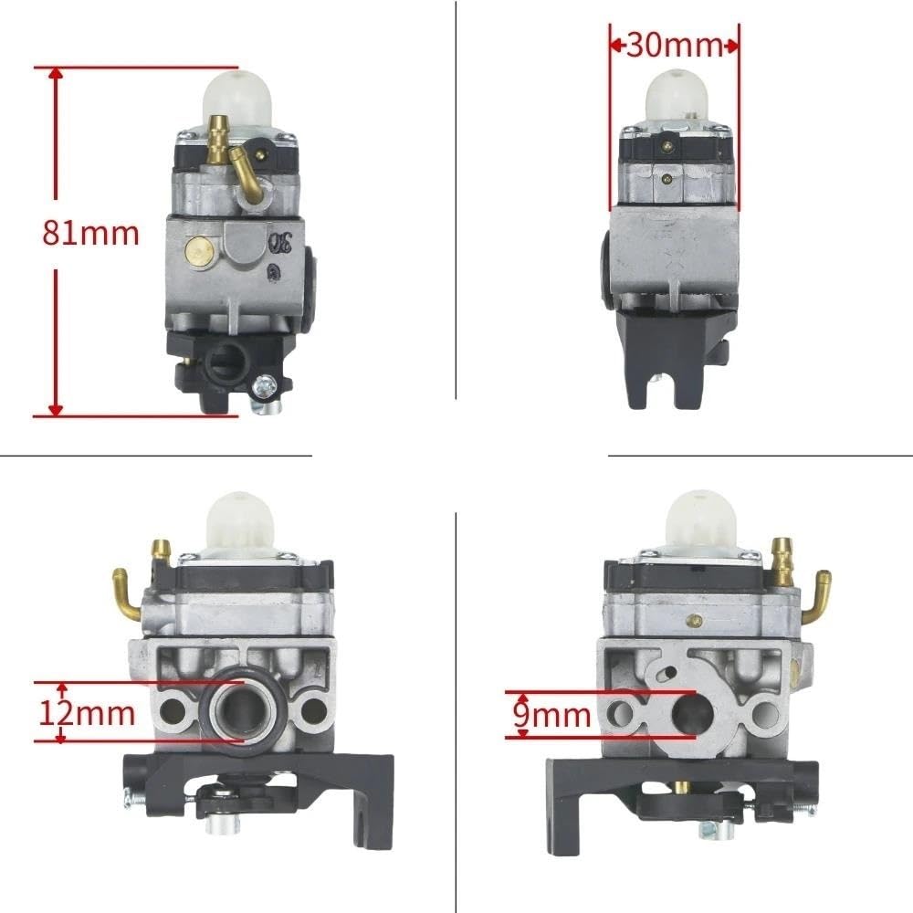 Carburador Repuesto 16100-Z0H-825 16100-Z0H-053 para HHB25 para HHT35 para HHH25 para HHT35S Carburador Cortacésped Micromotores 4 Tiempos(Set)
