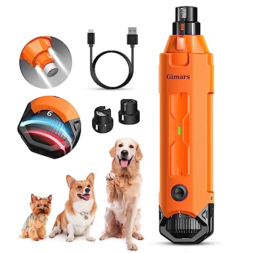 Scopri offerta per Gimars Lima Unghie Cani 6 velocità Tagliaunghie per Cani Elettrico 45 Db Tagliaunghie Unghie Cani con Luce LED Ricaricabile Lima per Unghie Cane per Animali con USB 3 Porte Lima per Unghie per Cani