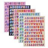 15 Sheets Colorful Letter Stickers - 1320pcs Cute Self Adhesive Alphabet Stickers for DIY Scrapbook, Gifts Box, Card Crafts, Water Bottles, Home, School, Office