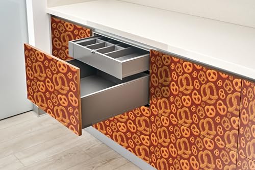 Papel Pintado para Dormitorio y Sala Wallfluent Pegatinas Decorativas de Pretzels 100x50 5
