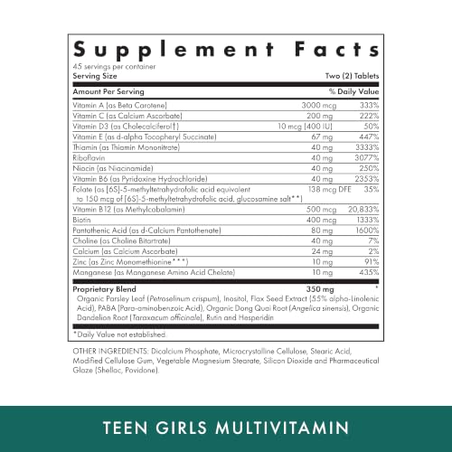 Michael's Naturopathic Teen Girls Multivitamin
