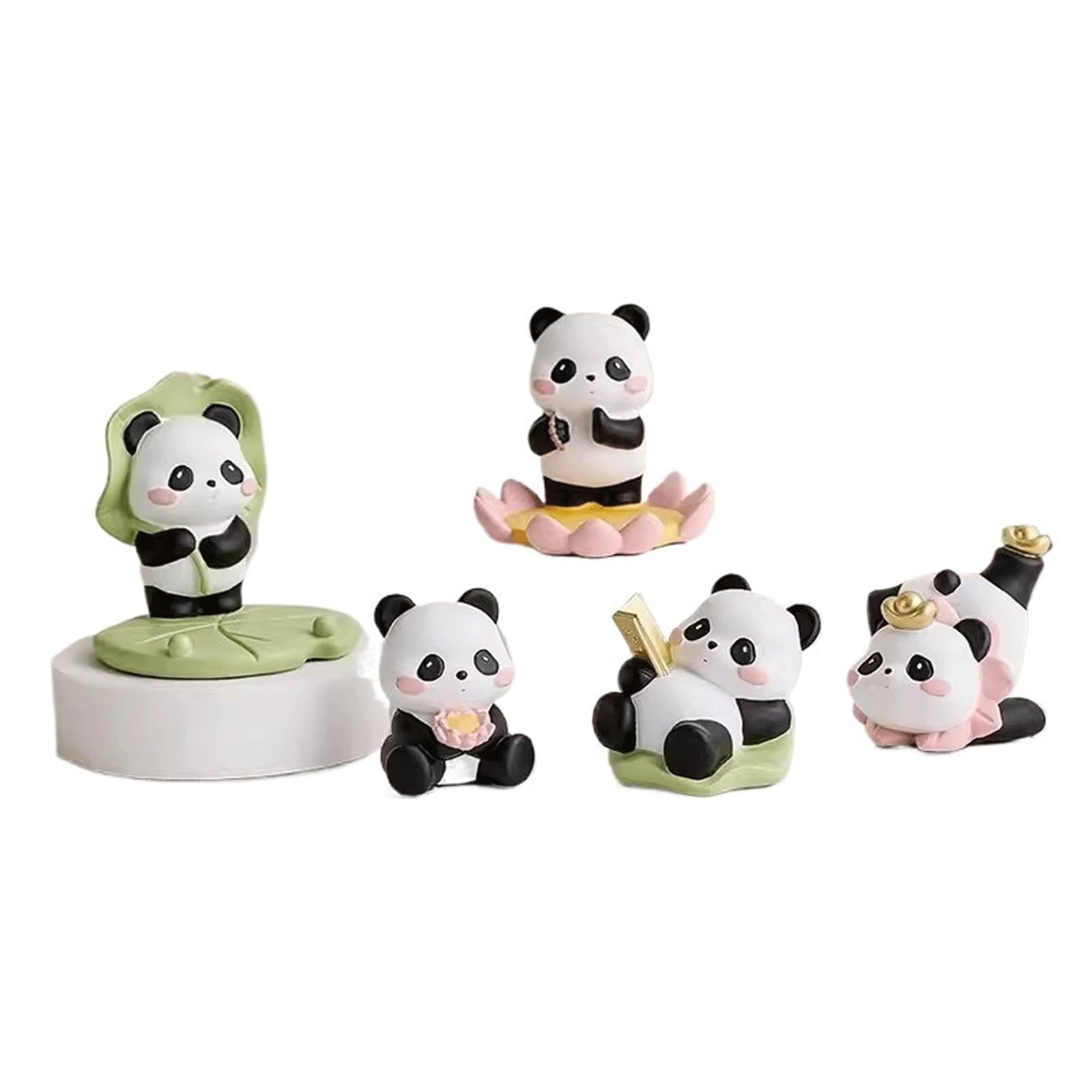 FbqLhe1ahh 5PCS Chinese Panda Ornament Desktop Decoration Suitable Decor