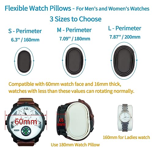 Image of Oryx Double Watch Winders for Automatic Watches, Rotating Watch Case, LED Light, Battery or AC /USB Powered, Super Quiet Mabuchi Motor, Black+Black+LED, Luxury