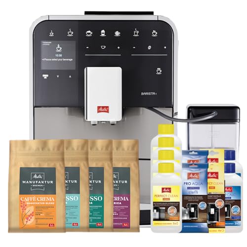 Melitta Barista T Smart Kaffeevollautomat, Starterset mit Manufaktur-Kaffee und Reinigungsset
