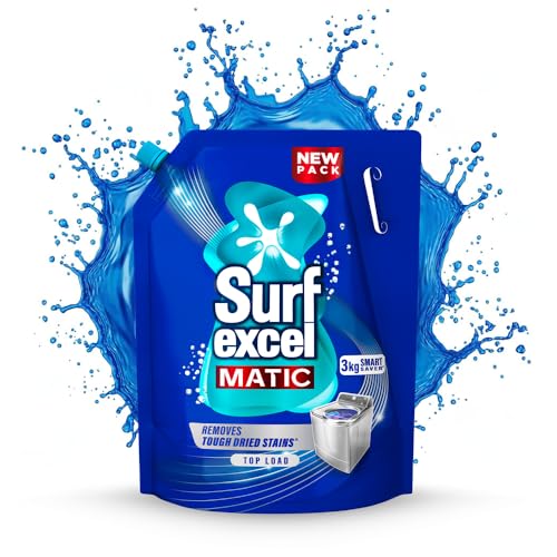 Image of Surf Excel Matic Top Load Liquid Detergent 3kg Refill ||Specially Designed To Remove Tough Dried Stains, 1st time In Washing Machine