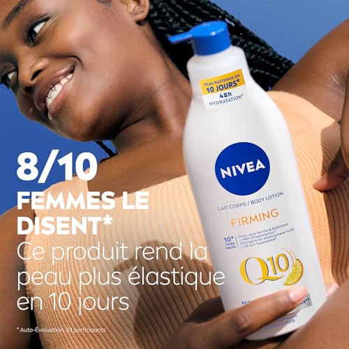 NIVEA Lait Corps Fermeté Q10 48H (1x 250ml) — Lait hydratant enrichi en Co-Enzyme Q10 & Vitamine C — Crème Hydratante raffermissante pour le corps pour peaux normales – Image 6