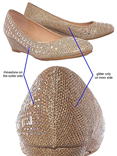 Forever Womens Low Wedge Heel Closed Toe Wedding Party Dress Sandals Shoes3