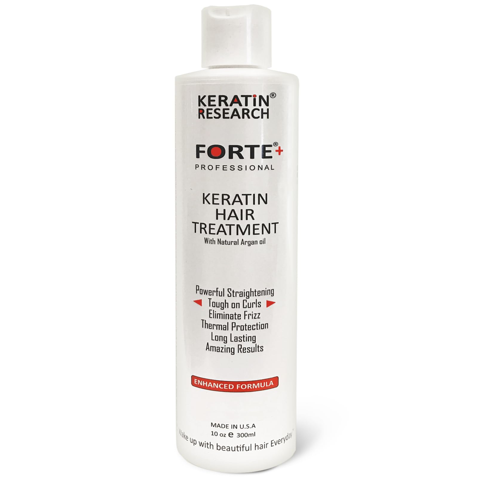 Keratin Research Keratin Forte Brazilian Keratin Hair Blowout Treatment 300ml with Moroccan Argan Oil for Curly Hair