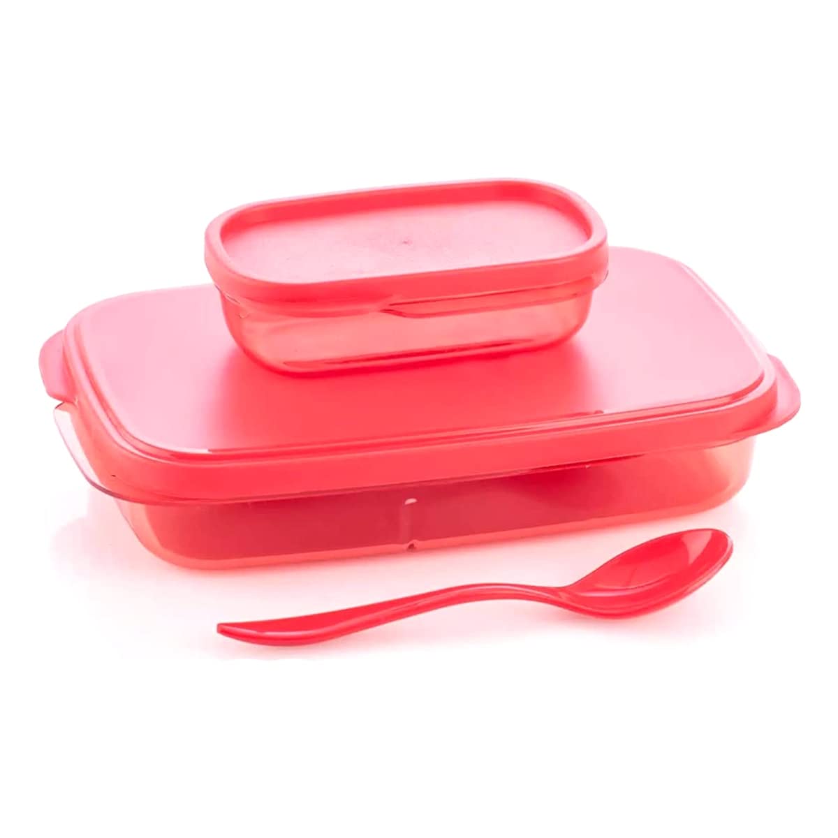 SOLOMON - quality product for your lifestylePush Lock Plastic Tiffin Lunch Box Set 2 Compartment (Purple)