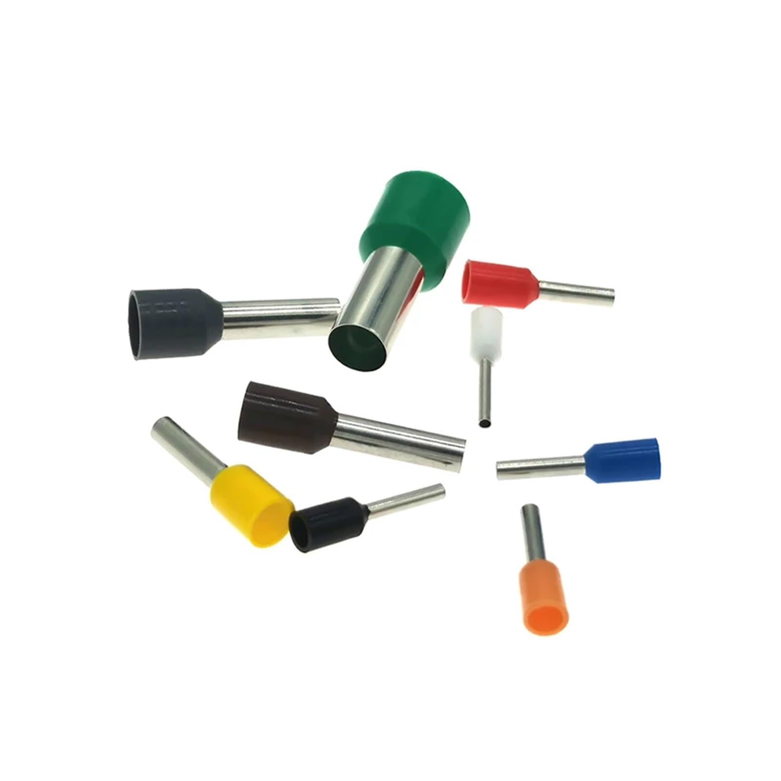 170 szt. izolowane zaciski zaciskowe złącze przewodów elektrycznych E1510 E2510 E6012 E16-12 tuleje kablowe VE 16-6AWG 1,5-16 mm2