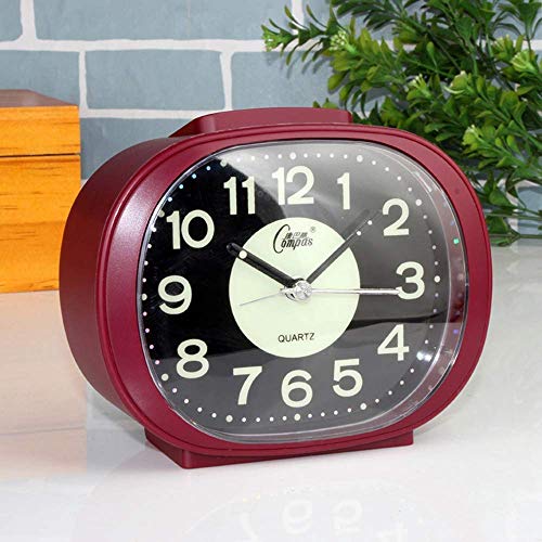 Wecker für Kinder Lernen 4-Zoll großen Dial Analog-Quarz-Wecker Nein Geräusch-Wecker mit Nachtlicht Reisewecker